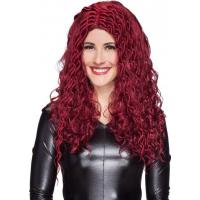 Dames Pruik Gekruld Burgundi