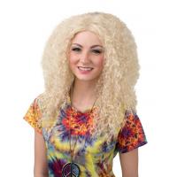 Dames Pruik Golvend Blond