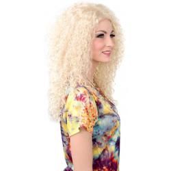 Dames Pruik Golvend Blond
