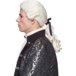 Herenpruik Barock met Staart Creme/ Wit