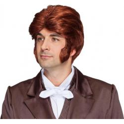 Herenpruik met bakkebaarden Rood/bruin